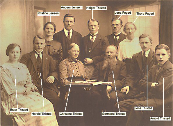 Christine og Gjermand Thisteds familie 1923.